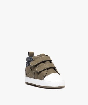 Chaussons de naissance bébé garçon unis style baskets vue2 - GEMO 4G BEBE - GEMO