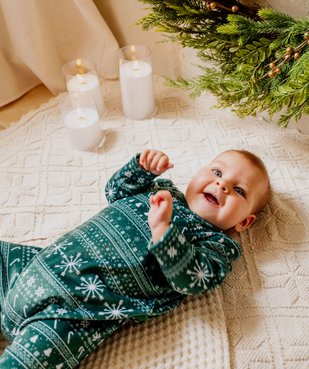 Pyjama en velours imprimé spécial Noël bébé vue1 - GEMO(BB COUCHE) - GEMO
