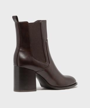 Boots à talon avec élastique latéral femme - Follow Me vue4 - FOLLOW ME - GEMO