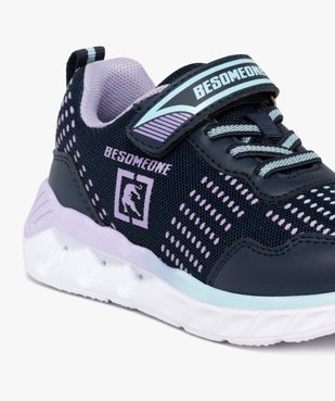Baskets fille en mesh style jogger avec scratch et pointillés colorés vue6 - BE SOMEONE - GEMO