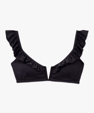 Haut de maillot de bain femme forme triangle à volant vue4 - GEMO 4G FEMME - GEMO