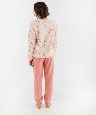 Pyjama en maille peluche femme vue3 - GEMO(HOMWR FEM) - GEMO