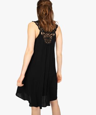 Robe femme sans manches en crêpe avec dos en crochet vue3 - GEMO(FEMME PAP) - GEMO