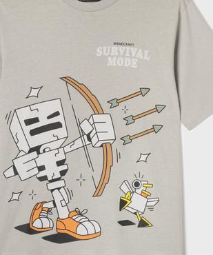 Tee-shirt manches courtes à motif XXL garçon - Minecraft vue3 - MINECRAFT - GEMO