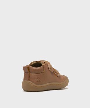 Chaussures premiers pas en cuir à scratch bébé fille - LuluCastagnette vue4 - LULUCASTAGNETTE - GEMO