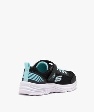 Baskets fille bicolores à paillettes et lacets en ruban élastique - Skechers vue4 - SKECHERS - GEMO