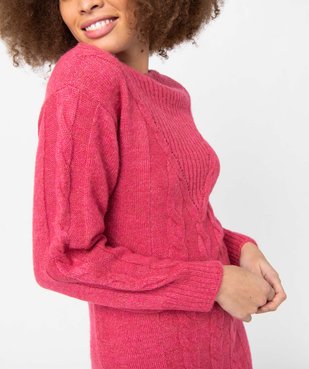 Robe pull femme en maille pailletée  vue2 - GEMO(FEMME PAP) - GEMO