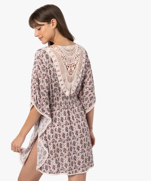 Tunique de plage femme pailletée avec dos brodé vue3 - GEMO (PLAGE) - GEMO