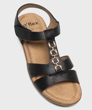 Sandales confort femme avec bijou et fermeture scratch vue5 - G'FLEX - GEMO