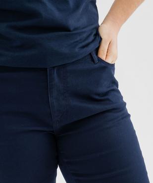 Pantacourt en toile extensible coupe ajustée femme grande taille vue6 - GEMO 4G GT - GEMO