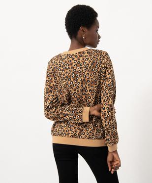 Sweat molletonné à motif léopard femme vue3 - GEMO(FEMME PAP) - GEMO