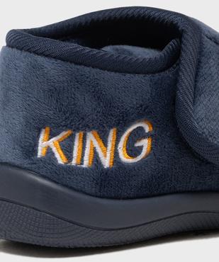 Chaussons montants en velours à scratch brodés garçon vue6 - GEMO (ENFANT) - GEMO