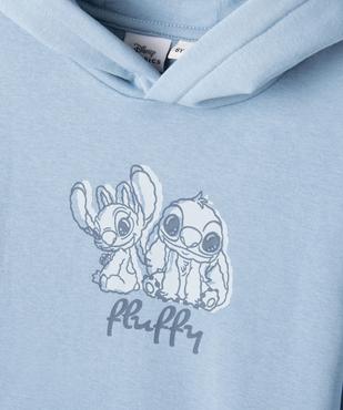 Sweat à capuche en molleton imprimé fille - Stitch vue4 - LILO & STITCH - GEMO