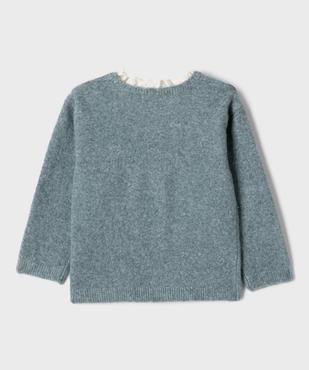 Pull effet 2-en-1 à col victorien avec de la laine fille vue3 - GEMO (ENFANT) - GEMO