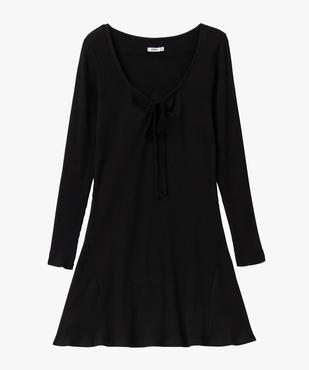 Robe à manches longues avec décolleté fantaisie femme vue4 - GEMO(FEMME PAP) - GEMO