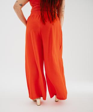 Pantalon large en viscose texturée femme grande taille vue3 - GEMO 4G GT - GEMO
