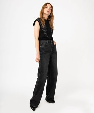 Tee-shirt à épaulettes avec studs sur l’avant femme vue5 - GEMO(FEMME PAP) - GEMO