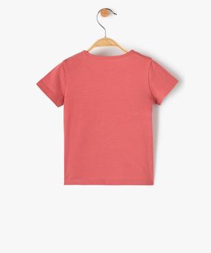 Tee-shirt bébé fille à manches courtes et motif pailleté vue3 - GEMO 4G BEBE - GEMO