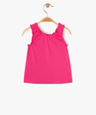 Débardeur à message et fronces bébé fille vue3 - GEMO(BEBE DEBT) - GEMO