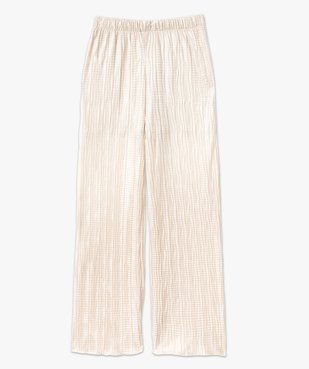 Pantalon large en maille gaufrée scintillante femme vue4 - GEMO(FEMME PAP) - GEMO