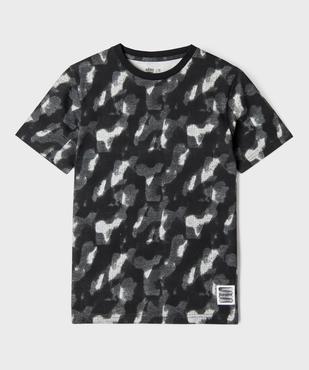 Tee-shirt manches courtes coupe droite en coton imprimé garçon vue1 - GEMO 4G GARCON - GEMO