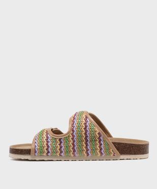 Sandales 2 brides effet raphia femme - Valentina Baldano vue3 - VALENTINA BALDA - GEMO