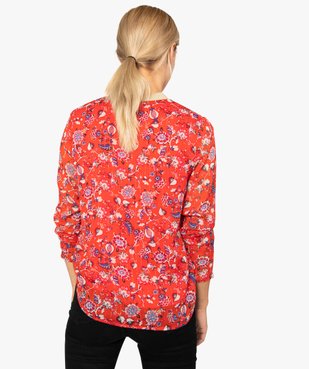 Blouse femme en voile fleuri avec fines rayures pailletées vue3 - GEMO(FEMME PAP) - GEMO