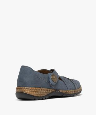Ballerines confort à brides croisées fermeture scratch femme vue4 - SOFTRELAX - GEMO