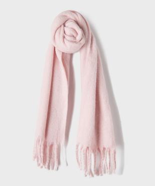Écharpe douillette à franges grand format femme vue1 - GEMO 4G FEMME - GEMO