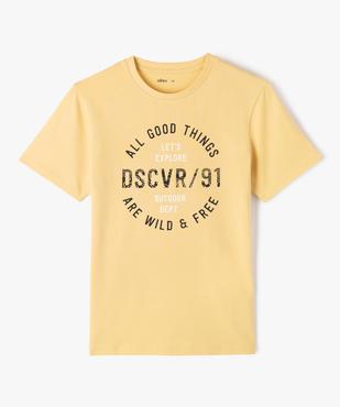 Tee-shirt imprimé à manches courtes garçon vue1 - GEMO (JUNIOR) - GEMO