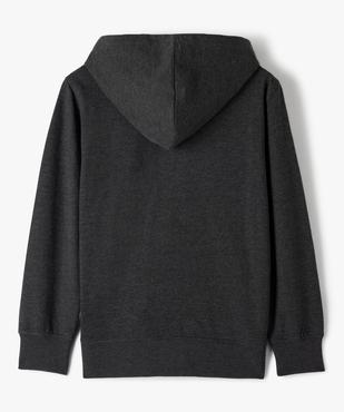 Sweat garçon uni à capuche avec fermeture zippée vue3 - GEMO (JUNIOR) - GEMO