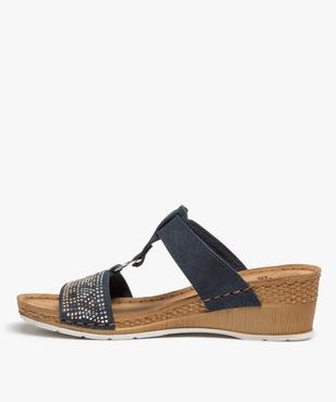 Mules femme confort à strass et bride ajustable vue3 - GEMO (CONFORT) - GEMO