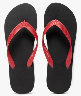 Tongs homme à brides striées entre-doigts vue1 - GEMO (PLAGE) - GEMO