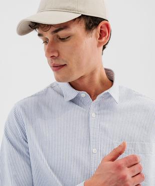 Chemise manches longues en chambray 100% coton homme vue2 - GEMO 4G HOMME - GEMO