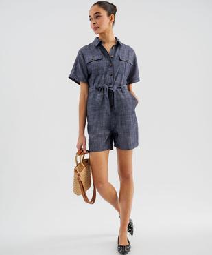 Combishort à manches courtes femme - LuluCastagnette vue1 - LULUCASTAGNETTE - GEMO