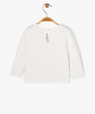 Tee-shirt à manches longues à motif pailleté bébé fille vue3 - GEMO 4G BEBE - GEMO