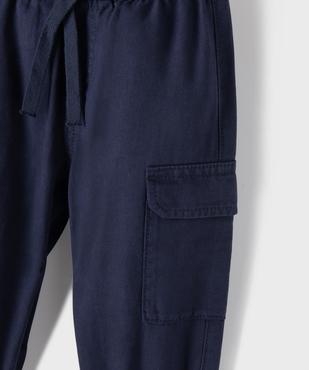 Pantalon cargo en coton et Lyocell bébé garçon vue2 - GEMO 4G BEBE - GEMO
