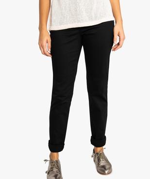 Pantalon femme regular taille haute en stretch vue1 - GEMO(FEMME PAP) - GEMO