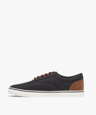 Tennis en toile à motifs fermeture lacets homme - Urban Steps vue3 - URBAN STEPS GEMO FOR GOOD - GEMO