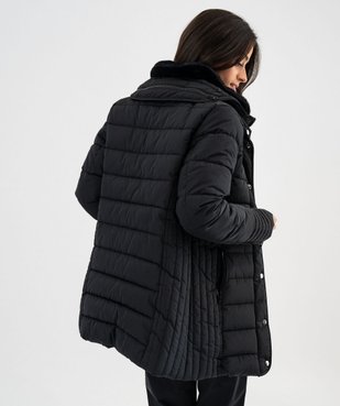 Manteau matelassé avec col montant doublé femme vue11 - GEMO 4G FEMME - GEMO