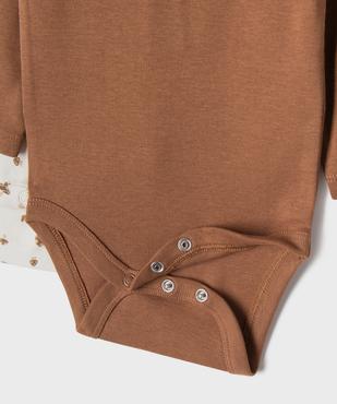 Body manches longues à col montant bébé (lot de 3) vue3 - GEMO 4G BEBE - GEMO