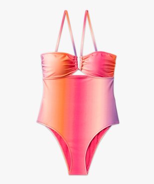 Maillot de bain 1 pièce bandeau forme bandeau femme vue4 - GEMO 4G FEMME - GEMO