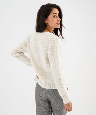 Gilet col V avec détails scintillants femme vue3 - GEMO(FEMME PAP) - GEMO