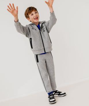 Sweat de sport zippé à capuche garçon vue7 - GEMO (ENFANT) - GEMO