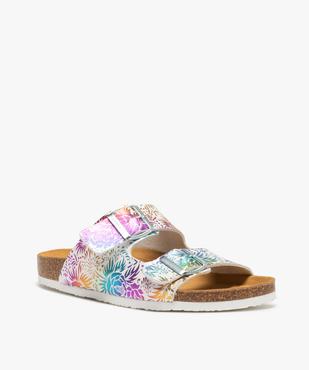 Mules femme à talon plat et double bride ajustable vue2 - GEMO (CASUAL) - GEMO