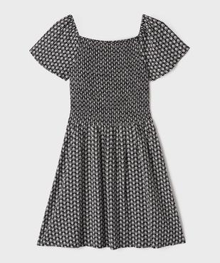 Robe courte fluide à buste smocké fille vue1 - GEMO 4G FILLE - GEMO