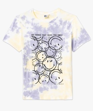 Tee-shirt manches courtes tie-and-dye à motifs homme - Smiley World vue4 - SMILEY WORLD - GEMO