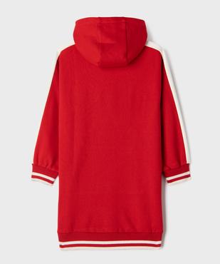 Robe sweat à capuche avec inscription fille vue3 - GEMO 4G FILLE - GEMO