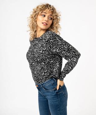Tee-shirt à manches longues en maille douce femme vue1 - GEMO(FEMME PAP) - GEMO