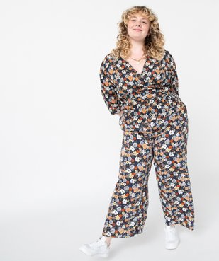 Blouse femme grande taille à manches ¾ forme cache-cœur vue5 - GEMO (G TAILLE) - GEMO